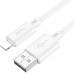 Καλώδιο σύνδεσης USB σε Lightning 2.4A για Γρήγορη Φόρτιση και Μεταφορά Δεδομένων 1m Λευκό